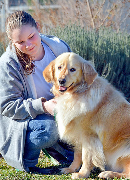 Person with special needs dog